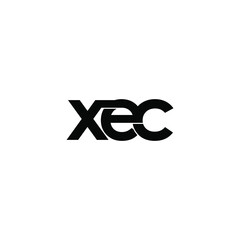 xec letter initial monogram logo design