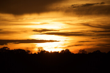 sunset in the mountains