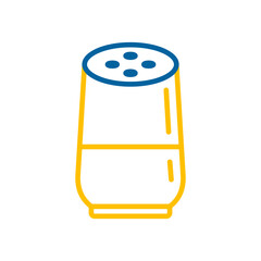 Smart home speaker with virtual assistant icon
