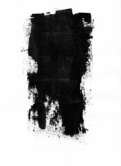black brush paint abstrackt