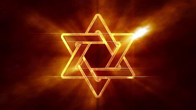 lighting david star - blessed symbol of Israel
