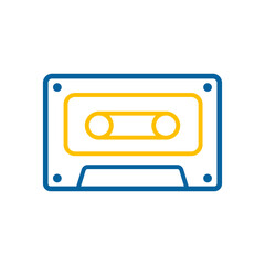 Audio cassette tape vector icon