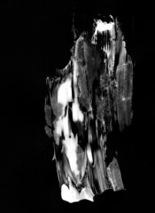 black brush paint abstrackt