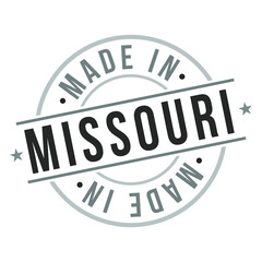 Fototapeta premium Made in Missouri Stamp. Logo Icon Symbol Design. Security Seal Style.