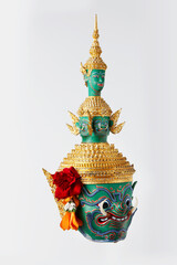 Tossakan mask khon traditional dance drama art of Thailand