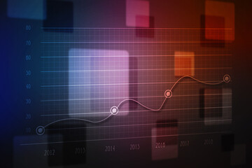 Business Growth graph on technology background, Futuristic raise arrow chart digital transformation abstract technology background. Big data and business growth currency stock and investment economy	
