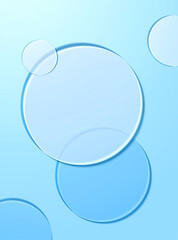 3d minimalist clear blue backdrop