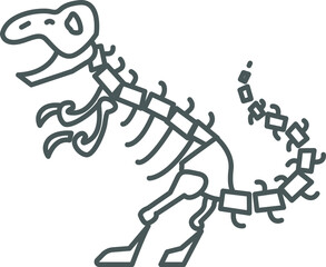Dinosaur skeleton icon
