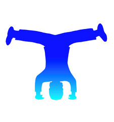 headspin blue silhouette