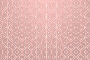 Seamless pink round geometric patterned background design resource vector