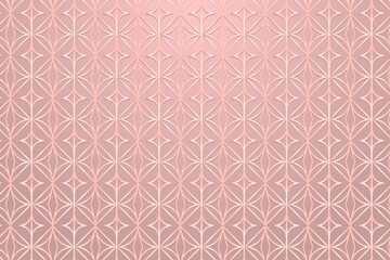 Seamless pink round geometric patterned background design resource vector