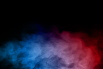 Fototapeta na wymiar colorful smoke steam isolated white background 