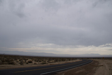 clouds over the road