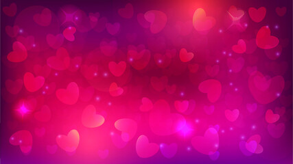 Hearts. Valentine's Day abstract background with hearts. Vector