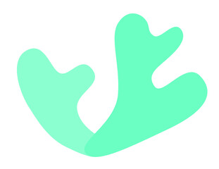 Silhouette of seaweed for design