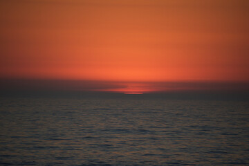 sunset in the sea