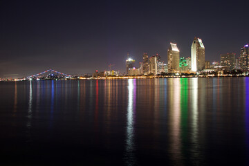Obraz premium city skyline at night