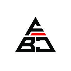 FBJ triangle letter logo design with triangle shape. FBJ triangle logo design monogram. FBJ triangle vector logo template with red color. FBJ triangular logo Simple, Elegant, and Luxurious Logo. FBJ 