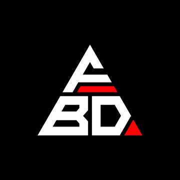 FBD triangle letter logo design with triangle shape. FBD triangle logo design monogram. FBD triangle vector logo template with red color. FBD triangular logo Simple, Elegant, and Luxurious Logo. FBD 