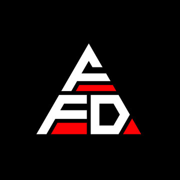FFD triangle letter logo design with triangle shape. FFD triangle logo design monogram. FFD triangle vector logo template with red color. FFD triangular logo Simple, Elegant, and Luxurious Logo. FFD 