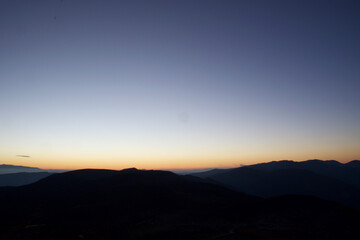 sunset over the mountains