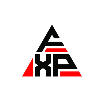 FXP triangle letter logo design with triangle shape. FXP triangle logo design monogram. FXP triangle vector logo template with red color. FXP triangular logo Simple, Elegant, and Luxurious Logo. FXP 