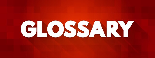 Glossary text quote, concept background