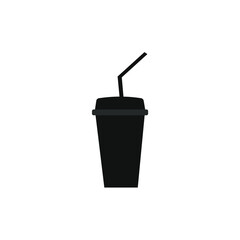 plastic drink cup vector image