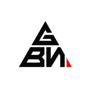 GBN triangle letter logo design with triangle shape. GBN triangle logo design monogram. GBN triangle vector logo template with red color. GBN triangular logo Simple, Elegant, and Luxurious Logo. GBN 