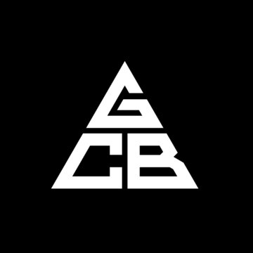 GCB triangle letter logo design with triangle shape. GCB triangle logo design monogram. GCB triangle vector logo template with red color. GCB triangular logo Simple, Elegant, and Luxurious Logo. GCB 