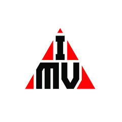 Obraz na płótnie Canvas IMV triangle letter logo design with triangle shape. IMV triangle logo design monogram. IMV triangle vector logo template with red color. IMV triangular logo Simple, Elegant, and Luxurious Logo. IMV 