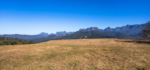 Cadeia de montanhas da Serra Geral em Santa Catarina no sul do Brasil.