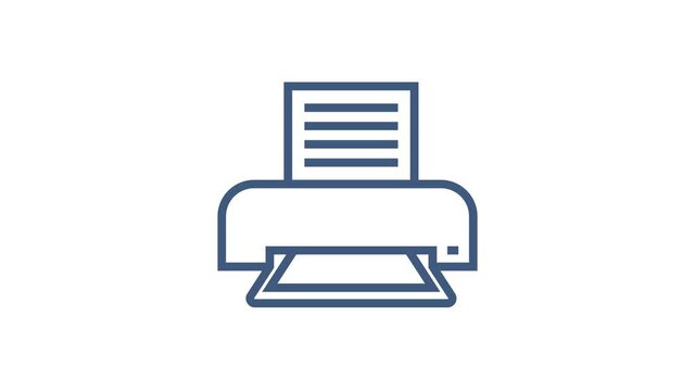 Office icon. Web icon set. Office, great design for any purposes. Motion graphics.