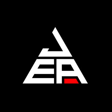 JEA triangle letter logo design with triangle shape. JEA triangle logo design monogram. JEA triangle vector logo template with red color. JEA triangular logo Simple, Elegant, and Luxurious Logo. JEA 