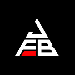 JFB triangle letter logo design with triangle shape. JFB triangle logo design monogram. JFB triangle vector logo template with red color. JFB triangular logo Simple, Elegant, and Luxurious Logo. JFB 