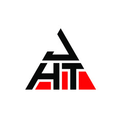 JHT triangle letter logo design with triangle shape. JHT triangle logo design monogram. JHT triangle vector logo template with red color. JHT triangular logo Simple, Elegant, and Luxurious Logo. JHT 