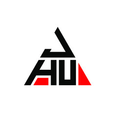 JHU triangle letter logo design with triangle shape. JHU triangle logo design monogram. JHU triangle vector logo template with red color. JHU triangular logo Simple, Elegant, and Luxurious Logo. JHU 