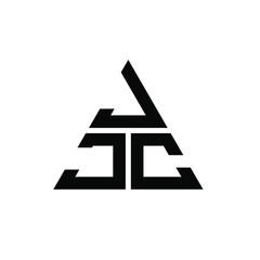JJC triangle letter logo design with triangle shape. JJC triangle logo design monogram. JJC triangle vector logo template with red color. JJC triangular logo Simple, Elegant, and Luxurious Logo. JJC 
