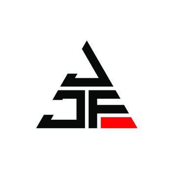 JJF triangle letter logo design with triangle shape. JJF triangle logo design monogram. JJF triangle vector logo template with red color. JJF triangular logo Simple, Elegant, and Luxurious Logo. JJF 
