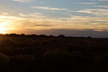 sunset in the mountains