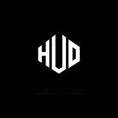 HUO letter logo design with polygon shape. HUO polygon logo monogram. HUO cube logo design. HUO hexagon vector logo template white and black colors. HUO monogram, HUO business and real estate logo. 