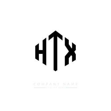 HTX letter logo design with polygon shape. HTX polygon logo monogram. HTX cube logo design. HTX hexagon vector logo template white and black colors. HTX monogram, HTX business and real estate logo. 