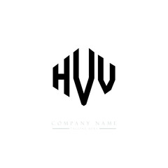 HVV letter logo design with polygon shape. HVV polygon logo monogram. HVV cube logo design. HVV hexagon vector logo template white and black colors. HVV monogram, HVV business and real estate logo. 
