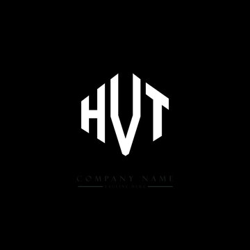 HVT letter logo design with polygon shape. HVT polygon logo monogram. HVT cube logo design. HVT hexagon vector logo template white and black colors. HVT monogram, HVT business and real estate logo. 