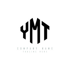 YMT letter logo design with polygon shape. YMT polygon logo monogram. YMT cube logo design. YMT hexagon vector logo template white and black colors. YMT monogram, YMT business and real estate logo. 
