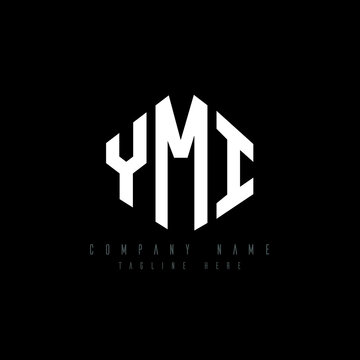 YMI letter logo design with polygon shape. YMI polygon logo monogram. YMI cube logo design. YMI hexagon vector logo template white and black colors. YMI monogram, YMI business and real estate logo. 