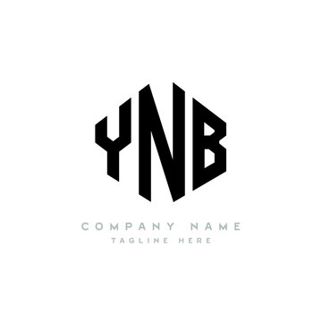 YNB letter logo design with polygon shape. YNB polygon logo monogram. YNB cube logo design. YNB hexagon vector logo template white and black colors. YNB monogram, YNB business and real estate logo. 