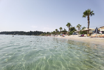 corflu or kerkyra and ipsos beach summer holidays resort in greee