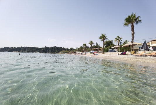 corflu or kerkyra and ipsos beach summer holidays resort in greee
