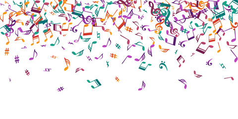 Music note icons vector design. Melody recording